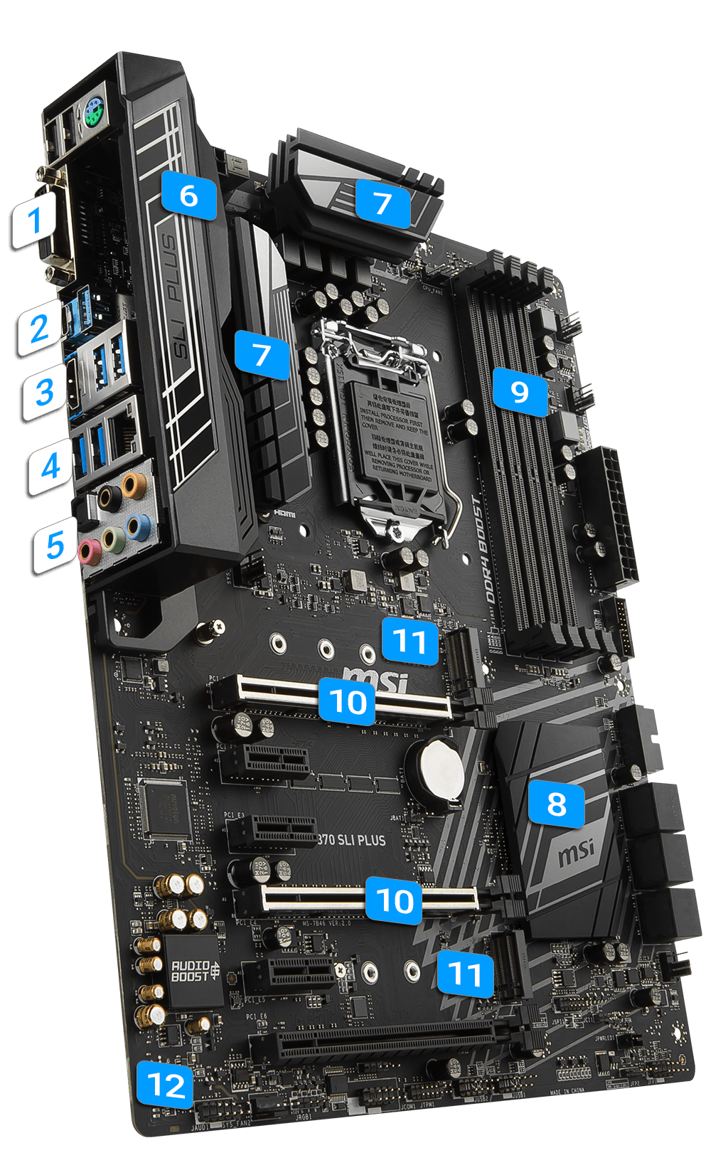 Материнская плата MSI Z370 SLI Plus (s1151, Intel Z370, PCI-Ex16 ...